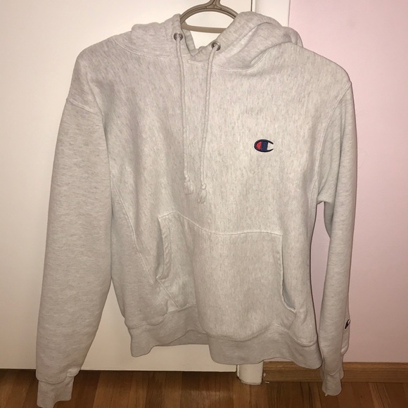 Heathered grey champion hoodie amazing condition - Picture 1 of 2